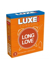 Презервативы с продлевающим эффектом LUXE Royal Long Love - 3 шт. - Luxe - купить с доставкой в Камышине