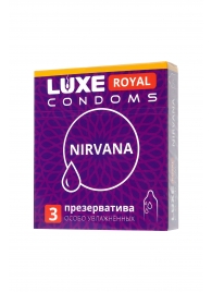 Презервативы с увеличенным количеством смазки LUXE Royal Nirvana - 3 шт. - Luxe - купить с доставкой в Камышине