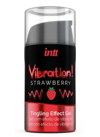 Жидкий интимный гель с эффектом вибрации Vibration! Strawberry - 15 мл. - INTT - купить с доставкой в Камышине