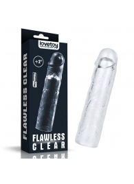 Прозрачная насадка-удлинитель Flawless Clear Penis Sleeve Add 2 - 19 см. - Lovetoy - в Камышине купить с доставкой