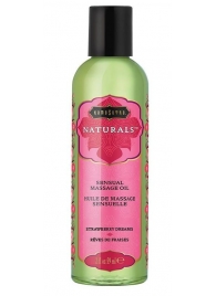 Массажное масло Naturals Strawberry Dreams с ароматом клубники - 59 мл. - Kama Sutra - купить с доставкой в Камышине