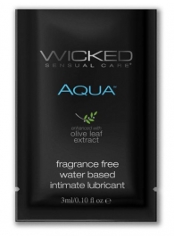 Легкий лубрикант на водной основе с алое Wicked Aqua - 3 мл. - Wicked - купить с доставкой в Камышине