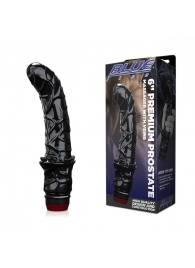 Черный вибромассажер простаты 6  Premium Prostate Massager - BlueLine - в Камышине купить с доставкой