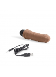 Кофейный вибратор-реалистик 6  Realistic Vibrator - 17 см. - PowerCocks