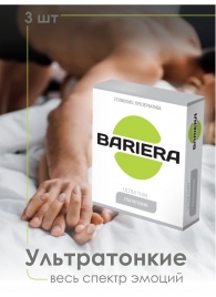 Ультратонкие презервативы Bariera Ultra Thin - 3 шт. - Bariera - купить с доставкой в Камышине