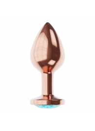 Пробка цвета розового золота с малиновым кристаллом Diamond Topaz Shine L - 8,3 см. - Lola Games - купить с доставкой в Камышине
