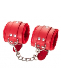 Красные наручники Anonymo из искусственной кожи - ToyFa - купить с доставкой в Камышине