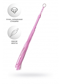 Розовый флоггер Anonymo - 64 см. - ToyFa - купить с доставкой в Камышине