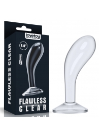 Прозрачный стимулятор простаты Flawless Clear Prostate Plug - 15 см. - Lovetoy - в Камышине купить с доставкой