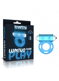 Голубое, светящееся в темноте эрекционное виброкольцо Lumino Play Vibrating Penis Ring - Lovetoy - в Камышине купить с доставкой