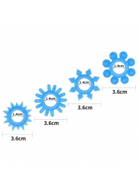 Набор из 4 голубых, светящихся в темноте эрекционных колец Lumino Play - Lovetoy - в Камышине купить с доставкой