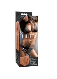 Мастурбатор-вагина цвета карамели Julieta с вибрацией - Blush Novelties - в Камышине купить с доставкой