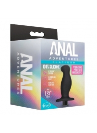 Черный анальный вибромассажёр Silicone Vibrating Prostate Massager 02 - 10,8 см. - Blush Novelties - в Камышине купить с доставкой