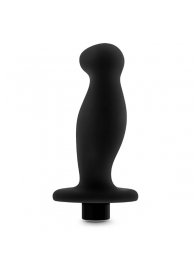 Черный анальный вибромассажёр Silicone Vibrating Prostate Massager 02 - 10,8 см. - Blush Novelties - в Камышине купить с доставкой