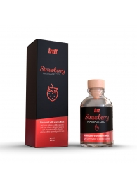 Массажный гель с ароматом клубники Strawberry - 30 мл. - INTT - купить с доставкой в Камышине