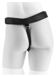 Страпон с телесной насадкой 7  Uncut with Strap on Harness - 18 см. - Pipedream - купить с доставкой в Камышине