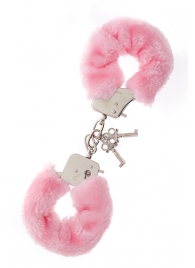 Металлические наручники с розовой меховой опушкой METAL HANDCUFF WITH PLUSH PINK - Dream Toys - купить с доставкой в Камышине