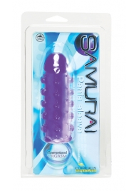 Закрытая фиолетовая насадка с пупырышками SAMURAI PENIS SLEEVE PURPLE - 14,5 см. - NMC - в Камышине купить с доставкой