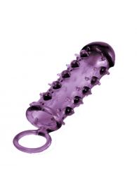 Закрытая фиолетовая насадка с пупырышками SAMURAI PENIS SLEEVE PURPLE - 14,5 см. - NMC - в Камышине купить с доставкой