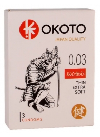 Тонкие презервативы OKOTO Thin Extra Soft - 3 шт. - Sitabella - купить с доставкой в Камышине