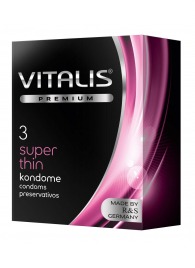 Ультратонкие презервативы VITALIS PREMIUM super thin - 3 шт. - Vitalis - купить с доставкой в Камышине