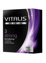 Презервативы с утолщенной стенкой VITALIS PREMIUM strong - 3 шт. - Vitalis - купить с доставкой в Камышине