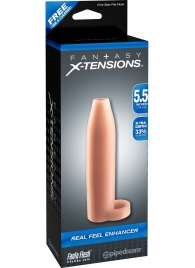 Насадка-расширитель с кольцом для подхвата мошонки Real Feel Enhancer - 14 см. - Pipedream - в Камышине купить с доставкой