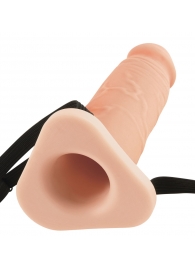 Телесный реалистичный фаллоимитатор с полостью Silicone Hollow Extension - 20 см. - Pipedream - купить с доставкой в Камышине