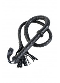 Длинный кожаный кнут с хлопушками на конце - ToyFa - купить с доставкой в Камышине