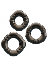 Набор из 3 эластичных дымчатых эрекционных колец - Baile - в Камышине купить с доставкой