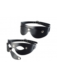 Черная кожаная маска  Новичок - Sitabella - купить с доставкой в Камышине