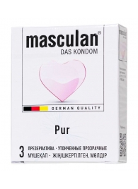 Супертонкие презервативы Masculan Pur - 3 шт. - Masculan - купить с доставкой в Камышине