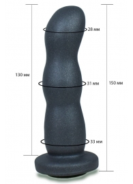 Черная анальная рельефная насадка-фаллоимитатор - 15 см. - LOVETOY (А-Полимер) - купить с доставкой в Камышине