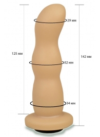 Телесная рельефная насадка Harness - 14,2 см. - LOVETOY (А-Полимер) - купить с доставкой в Камышине