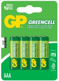 Батарейки солевые GP GreenCell AAA/R03G - 4 шт. - Элементы питания - купить с доставкой в Камышине