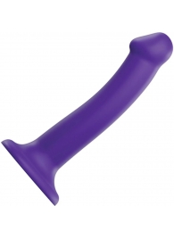 Фиолетовый фаллоимитатор-насадка Strap-On-Me Dildo Dual Density size M - 18 см. - Strap-on-me - купить с доставкой в Камышине