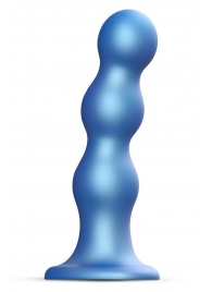 Голубая насадка Strap-On-Me Dildo Plug Balls size S - Strap-on-me - купить с доставкой в Камышине