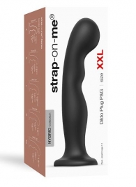 Черная насадка Strap-On-Me Dildo Plug P G size XXL - Strap-on-me - купить с доставкой в Камышине