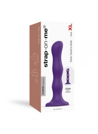 Фиолетовая насадка Strap-On-Me Dildo Geisha Balls size XL - Strap-on-me - купить с доставкой в Камышине