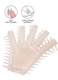 Телесная перчатка-мастубратор для чувственного массажа - Штучки-дрючки - в Камышине купить с доставкой