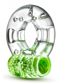 Зеленое эрекционное виброкольцо Arouser Vibrating C-Ring - Blush Novelties - в Камышине купить с доставкой