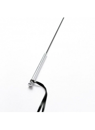 Черный кожаный стек с гладкой ручкой - 55 см. - Crazy Handmade - купить с доставкой в Камышине