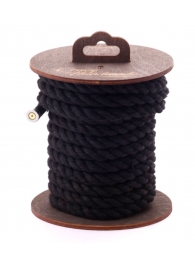 Черная хлопковая веревка для бондажа на катушке - 5 м. - Crazy Handmade - купить с доставкой в Камышине