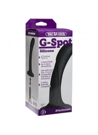 Черная изогнутая насадка Vac-U-Lock G-Spot - 16,5 см. - Doc Johnson - купить с доставкой в Камышине