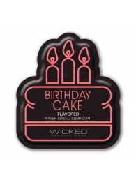 Лубрикант на водной основе со вкусом торта с кремом Wicked Aqua Birthday cake - 3 мл. - Wicked - купить с доставкой в Камышине