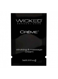 Крем для массажа и мастурбации Wicked Stroking and Massage Creme - 3 мл. - Wicked - купить с доставкой в Камышине