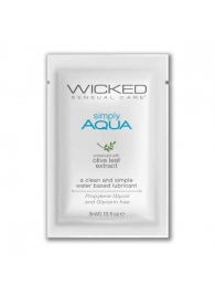 Легкий лубрикант на водной основе Wicked Simply AQUA - 3 мл. - Wicked - купить с доставкой в Камышине