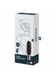 Черный мастурбатор с вибрацией Power Masturbator - Satisfyer - в Камышине купить с доставкой