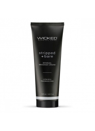 Массажный легкий крем WICKED Stripped plus Bare - 120 мл. - Wicked - купить с доставкой в Камышине