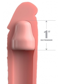 Телесная насадка-удлинитель 1 Inch Silicone X-tension - 17,8 см. - Pipedream - в Камышине купить с доставкой